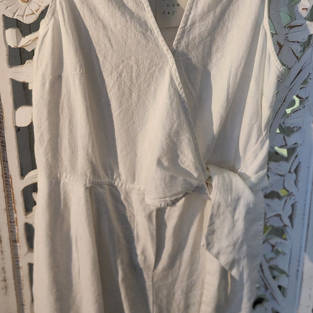 A New Day Ivory V-Neck Dress